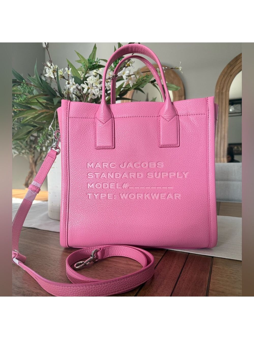 New Marc Jacobs medium leather Pink Tote Bag